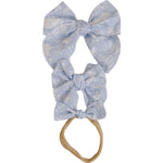 Mebie Baby Blue Bunny Hair Bows - 