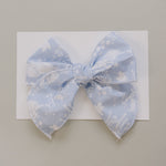Mebie Baby Blue Bunny Hair Bows - 