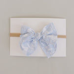 Mebie Baby Blue Bunny Hair Bows - 