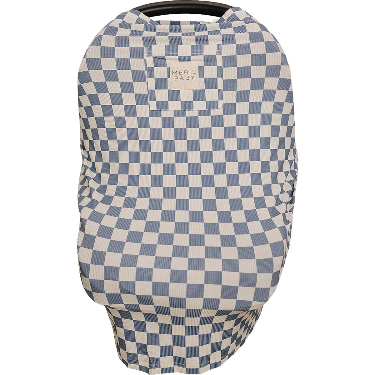 Mebie Baby Blue Checkered Ribbed Bamboo Multi - Use Cover - 