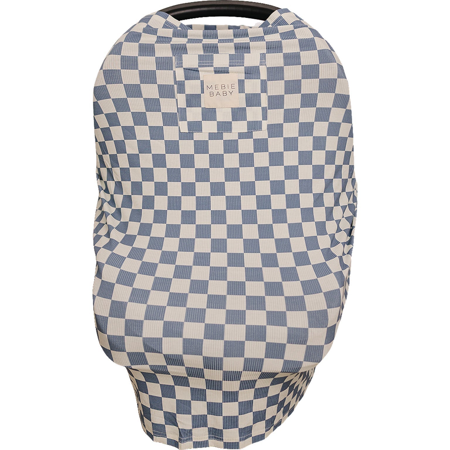 Mebie Baby Blue Checkered Ribbed Bamboo Multi - Use Cover - 