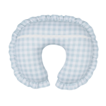 Little Mae & Co Blue Checkered Ruffle Nursing Pillow Cover - 