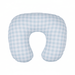 Little Mae & Co Blue Checkered Ruffle Nursing Pillow Cover - 