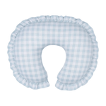 Little Mae & Co Blue Checkered Ruffle Nursing Pillow Cover - 