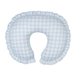 Little Mae & Co Blue Checkered Ruffle Nursing Pillow Cover - 