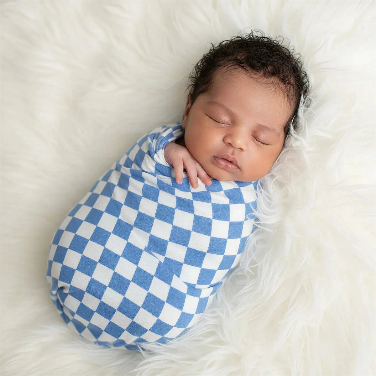 Blue Checks Swaddle - Baby & Toddler Clothing, Textile, Child, Sleep, Baby sleeping | Everetts Place