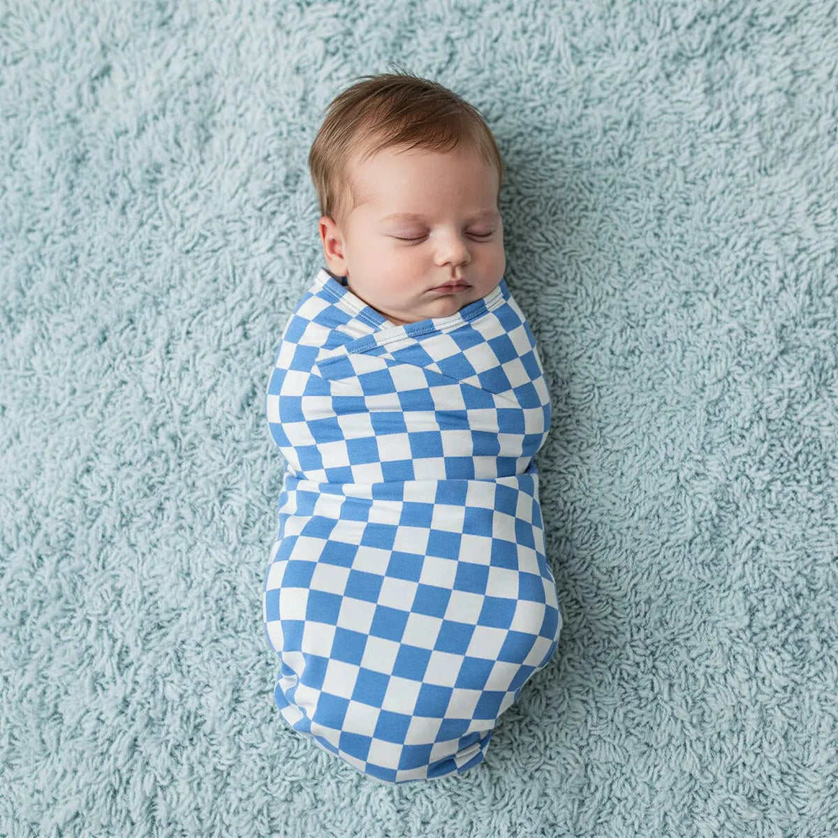 Bestaroo Blue Checks Swaddle - 