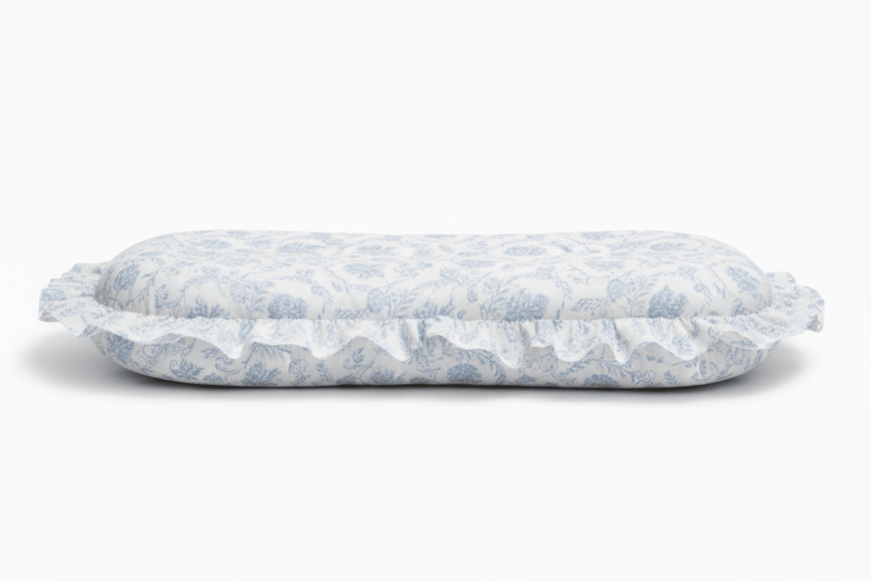 Little Mae & Co Blue Chinoiserie Ruffle Baby Lounger CoverEveretts Place