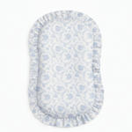 Little Mae & Co Blue Chinoiserie Ruffle Baby Lounger CoverEveretts Place