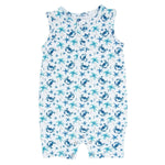 Sweet Bamboo Blue Crabs Tank Romper for Infants and Toddlers Comfortable Summer Wear - 