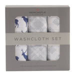 Newcastle Classics Blue Deer Cotton Washcloth Set with Plush Softness for Kids Bath Time - Everetts Place Boutique -