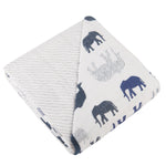 Newcastle Classics Blue Elephant Cotton Muslin Blanket with Breathable Design for Kids - Baby & Toddler > Swaddling & Receiving Blankets > Receiving Blankets Cotton Newcastle Blanket