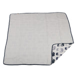 Newcastle Classics Blue Elephant Cotton Muslin Blanket with Breathable Design for Kids - Baby & Toddler > Swaddling & Receiving Blankets > Receiving Blankets Cotton Newcastle Blanket