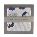 Newcastle Classics Blue Elephant Cotton Muslin Blanket with Breathable Design for Kids - Baby & Toddler > Swaddling & Receiving Blankets > Receiving Blankets Cotton Newcastle Blanket