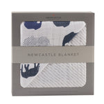 Newcastle Classics Blue Elephant Cotton Muslin Blanket with Breathable Design for Kids - Everetts Place Boutique -