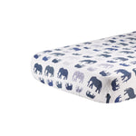 Newcastle Classics Blue Elephant Cotton Muslin Crib Sheet Everetts Place