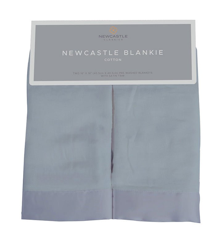 Newcastle Classics Blue Fog Cotton Newcastle Security Blanket for Comforting Kids - 