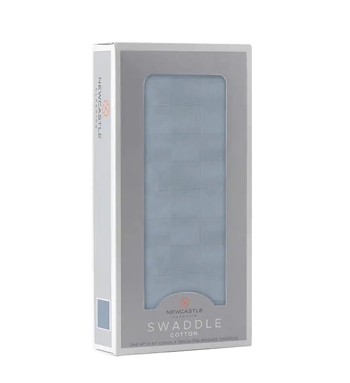 Newcastle Classics Blue Fog Cotton Swaddle - 