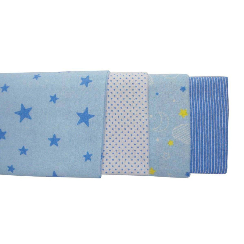 Blue Four Pack Receiving Blanket - Everetts Place: Online Boutique - Blankets & Pillows