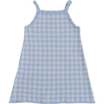 Blue Knit Gingham Dress - Top | Everetts Place