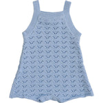 Mebie Baby Blue Knit Tank Romper - 