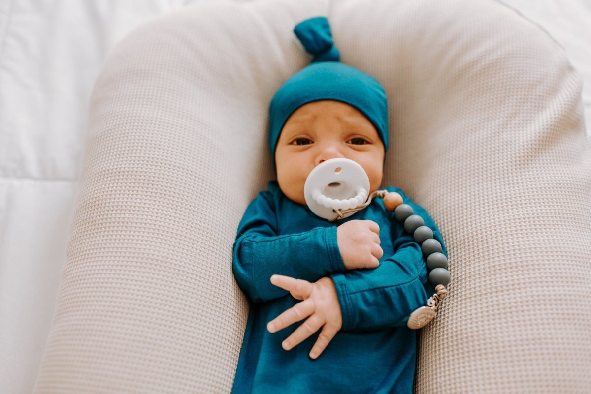 Three Little Tots Blue Knotted Newborn Baby Hat - 