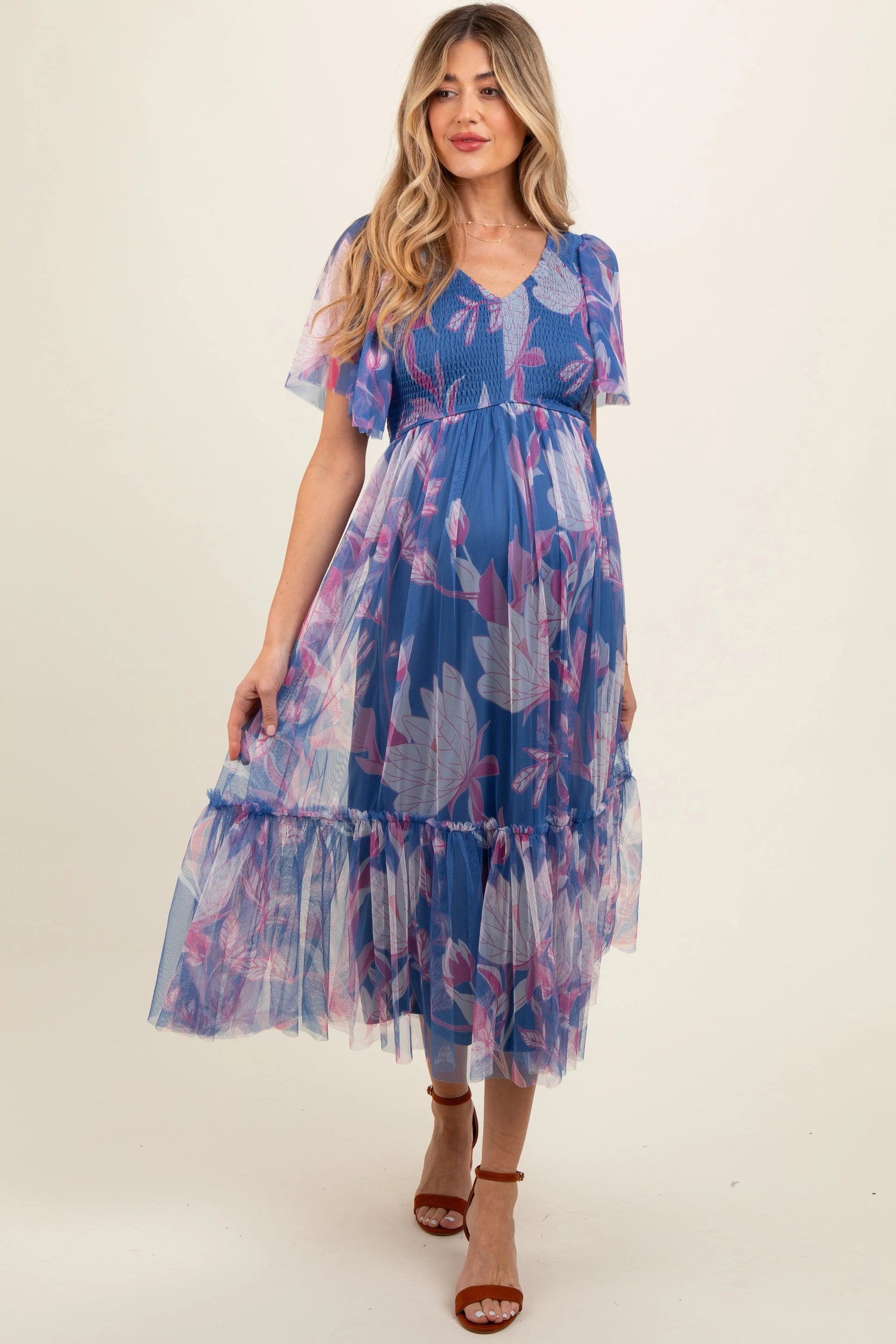 blue and pink maternity dresses Liz Lange Striped T-shirt Dress Bellies to Bellies versatile look youll love before Maternity Dresses & Nursing-Friendly Styles