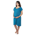 Three Little Tots Blue Mommy Labor and Delivery Nursing Hospital Gown - 