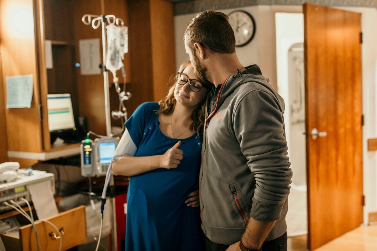 Three Little Tots Blue Mommy Labor and Delivery Nursing Hospital Gown - 