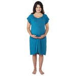 Three Little Tots Blue Mommy Labor and Delivery Nursing Hospital Gown - 