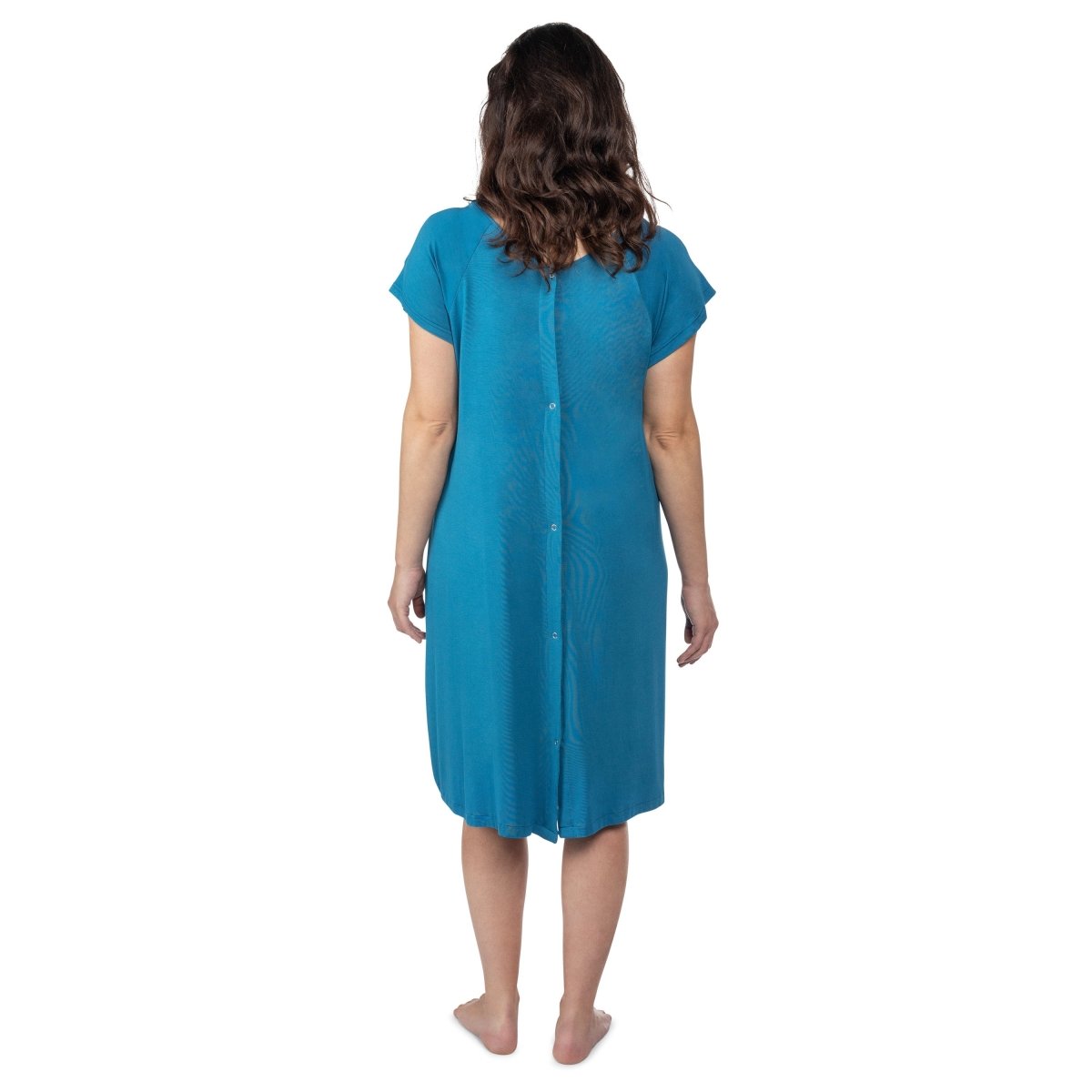 Three Little Tots Blue Mommy Labor and Delivery Nursing Hospital Gown - 