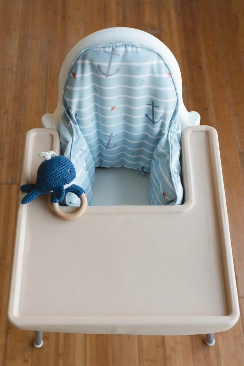Little Joy Co. Blue Nautical Cushion Cover for IKEA Antilop Highchair - Everetts Place Boutique - 