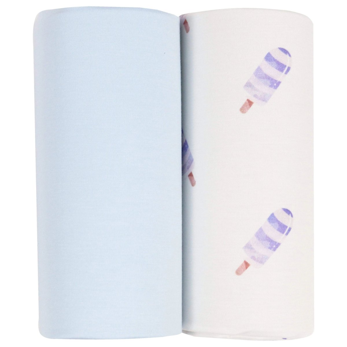 Goosewaddle® | Newborn Baby Blankets Toys Teethers Bibs & More Blue Popsicle - Soft Bamboo Swaddle Blankets with Breathable Fabric - 