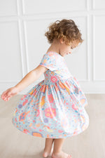 Mila & Rose ® Blue Retro Unicorns S/S Pocket Twirl Dress - 