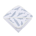 Newcastle Classics Blue Shadow Whales Bamboo Hooded Towel Set for Cozy Bath - Everetts Place Boutique -