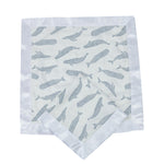 Newcastle Classics Blue Shadow Whales Bamboo Security Blanket for Comforting Infants - Baby & Toddler > Swaddling & Receiving Blankets > Receiving Blankets Bamboo Security Blanket