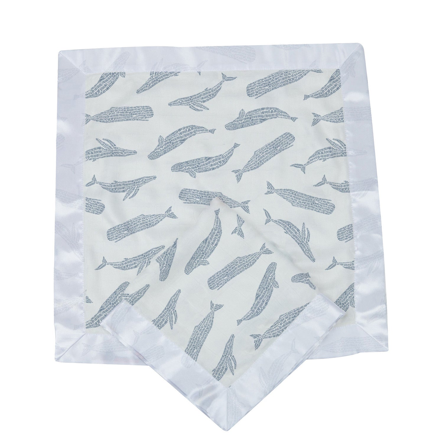 Newcastle Classics Blue Shadow Whales Bamboo Security Blanket for Comforting Infants - Baby & Toddler > Swaddling & Receiving Blankets > Receiving Blankets Bamboo Security Blanket