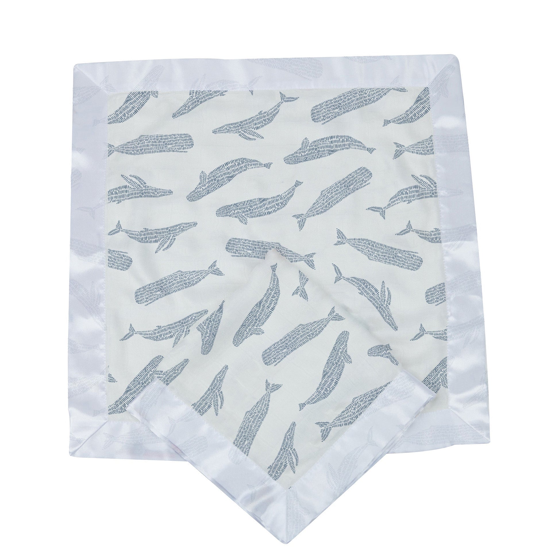 Blue Shadow Whales Bamboo Newcastle Blankie Security Blanket Newcastle Classics