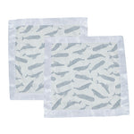 Newcastle Classics Blue Shadow Whales Bamboo Security Blanket for Comforting Infants - Baby & Toddler > Swaddling & Receiving Blankets > Receiving Blankets Bamboo Security Blanket