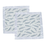 Newcastle Classics Blue Shadow Whales Bamboo Newcastle Blankie