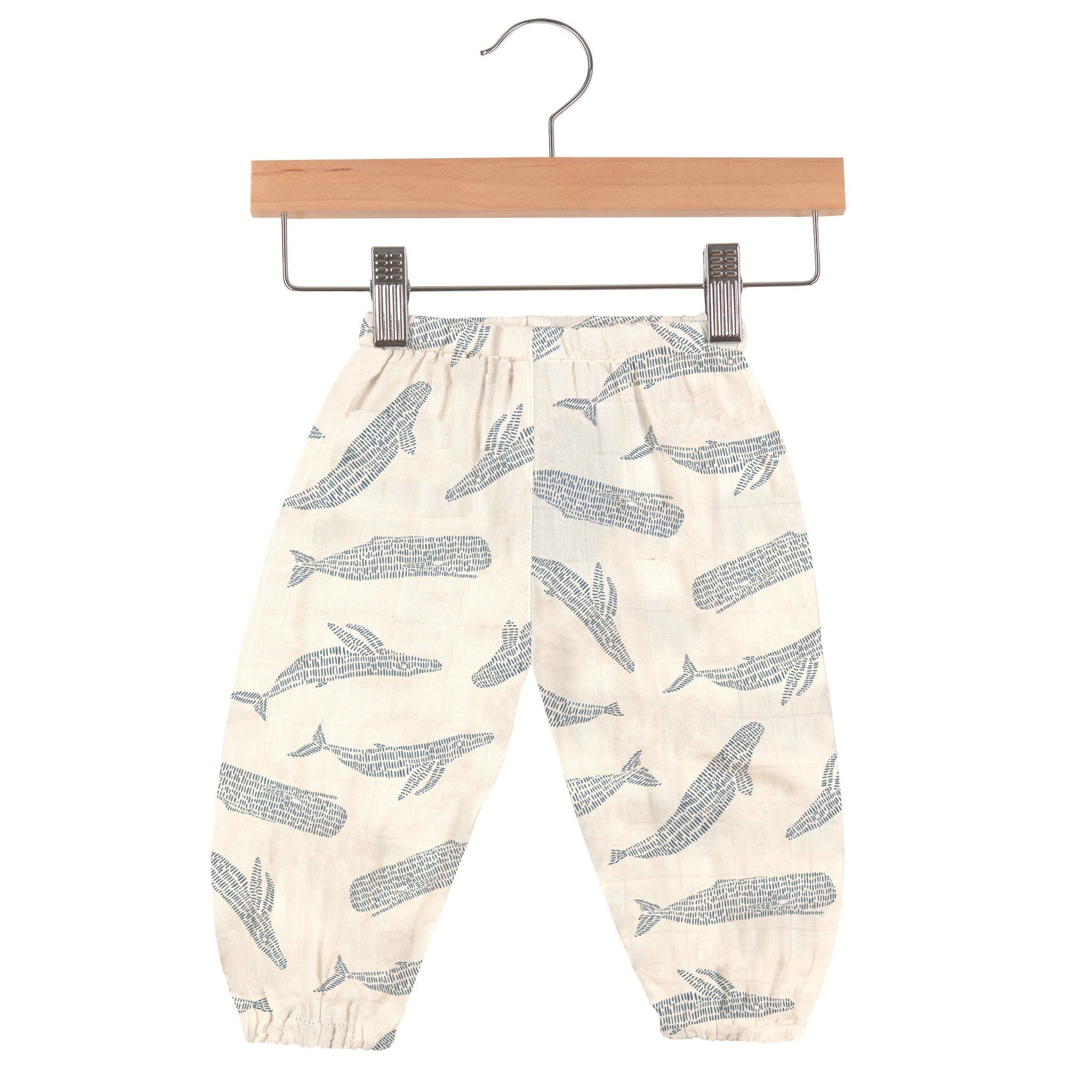 Blue Shadow Whales Bamboo Newcastle Mini Pants - Baby & Toddler Clothing, Pattern, Fish, Pants | Everetts Place