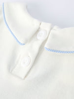 Rylee Faith Designs Blue Smocked Church Christ Bishop Christening Baby Boy Bloomer Set