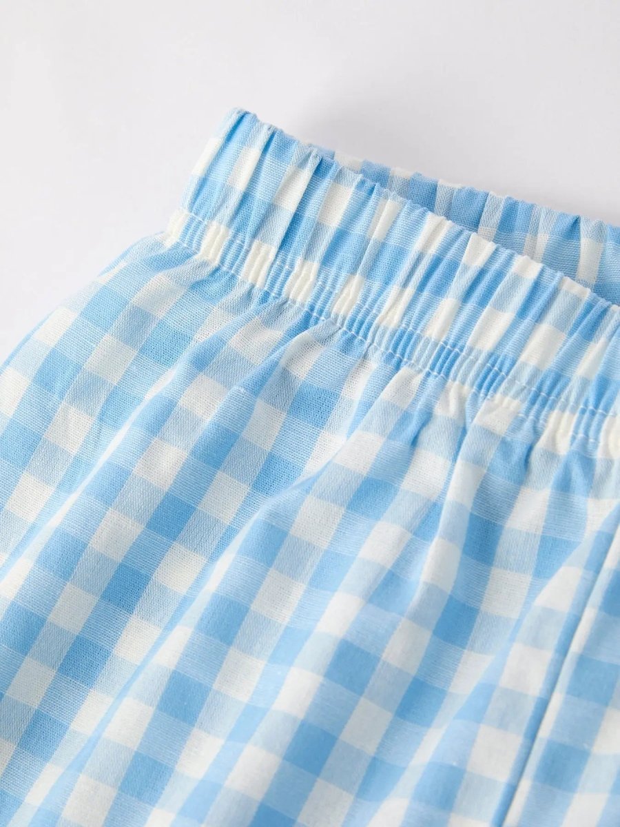 Rylee Faith Designs Blue Smocked Church Christ Bishop Christening Toddler Boys Set - Everetts Place Boutique - 