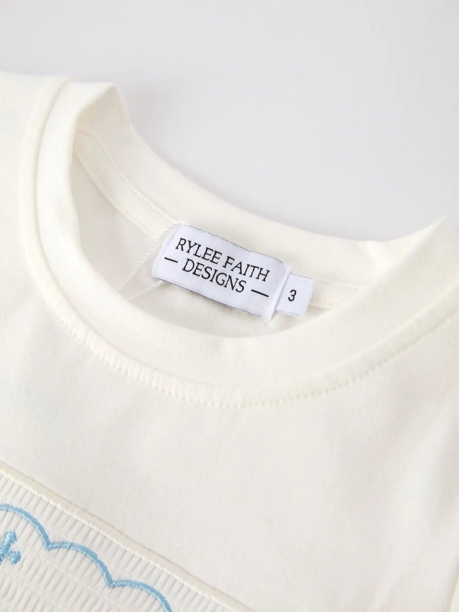 Rylee Faith Designs Blue Smocked Church Christ Bishop Christening Toddler Boys Set - Everetts Place Boutique - 