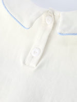 Rylee Faith Designs Blue Smocked Church Christ Bishop Christening Toddler Boys'Set