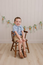 Mebie Baby Blue Stripe Button Up Pocket Shirt For Baby Mebie Baby - 