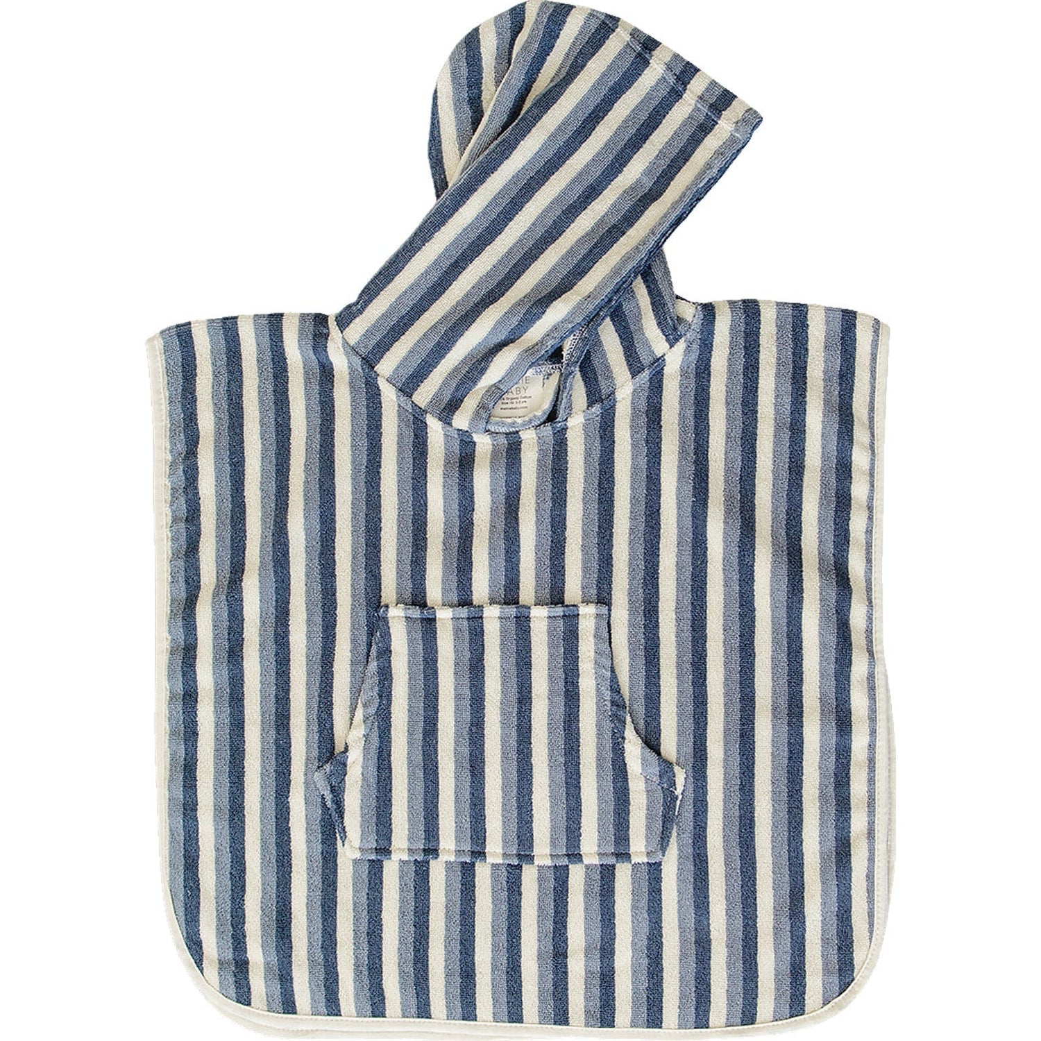 Mebie Baby Blue Stripe Organic Cotton Beach Poncho - 