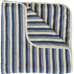 Mebie Baby Blue Stripe Organic Cotton Beach Towel for Kids Ultra Absorbent - 
