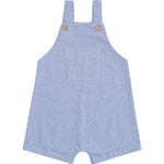 Blue Stripe Short Linen Overalls - Overall, Baby & Toddler Clothing, One-piece garment, Pocket, Pattern | Everetts Place