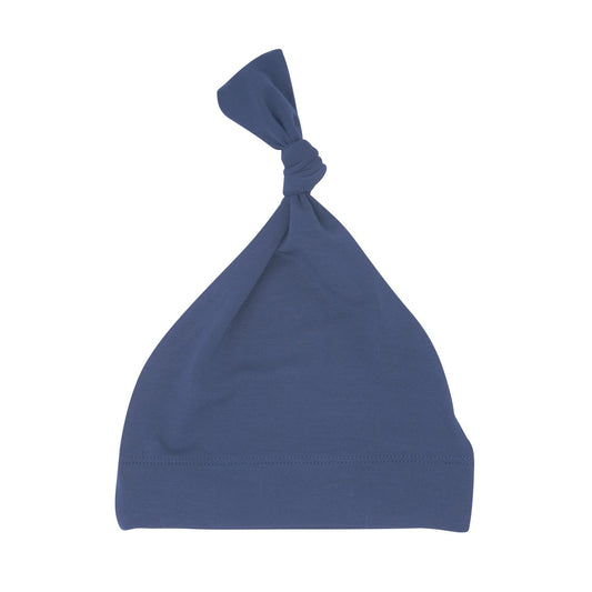 Blue Titan Knot Hat for Newborns Adjustable Stretch Knit Sweet Bamboo Everetts Place: Online Boutique